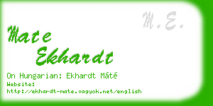 mate ekhardt business card